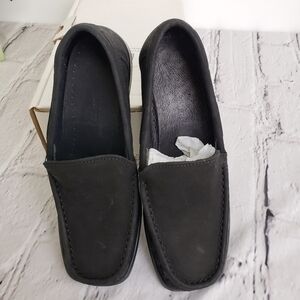 L. L. Bean Black Suede Loafers OFR 8404 7.5M Made in Canada in Box EUC